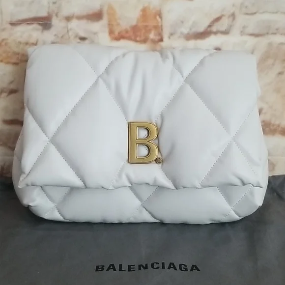 New Balenciaga Touch Puffy Quilted Clutch Bag - Picture 3 of 14